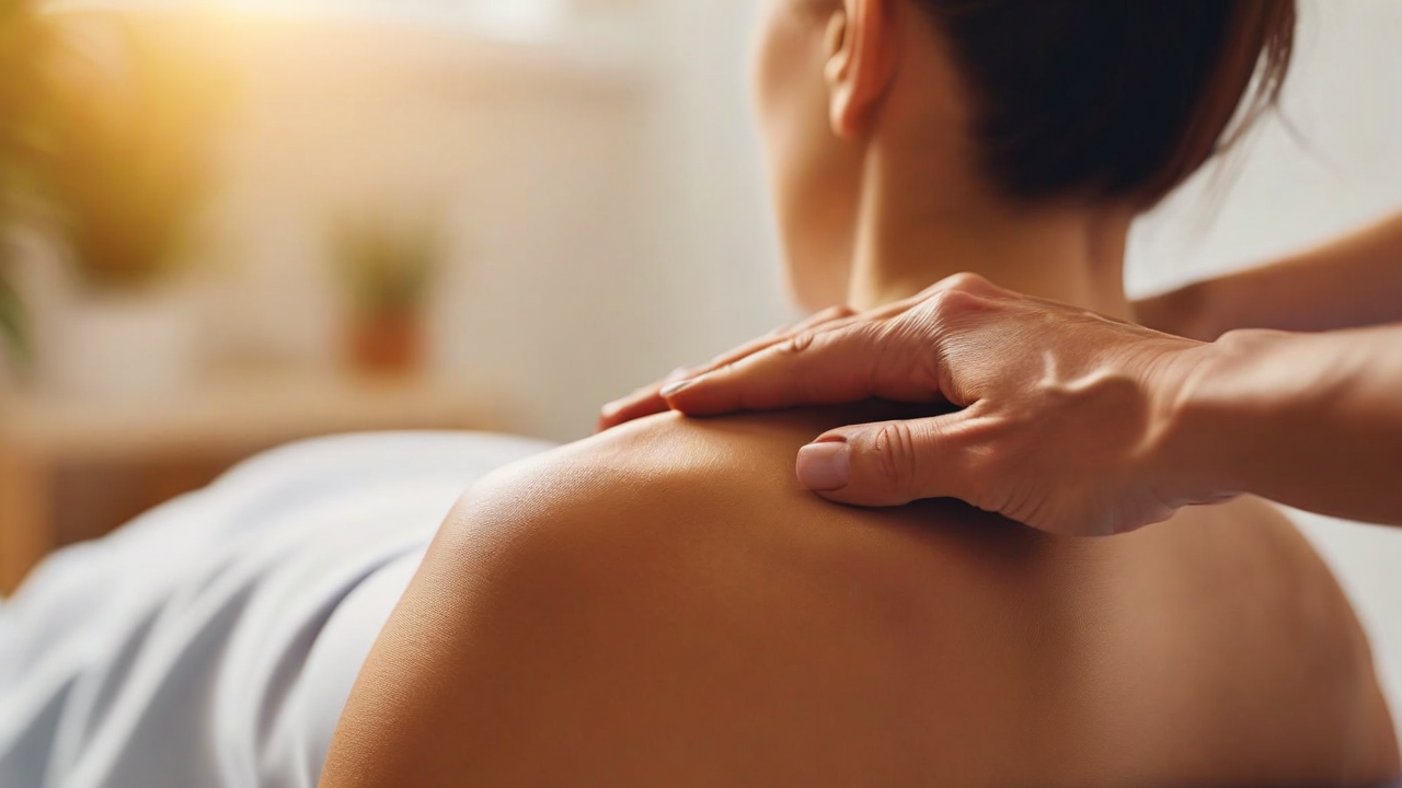 Physiotherapist treating a patient