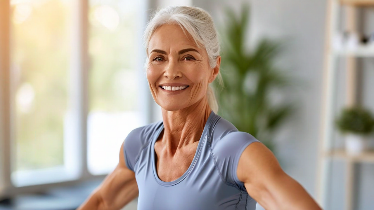 Patient performing physiotherapy exercises
